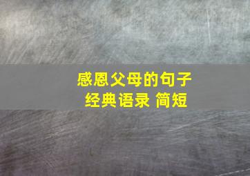 感恩父母的句子 经典语录 简短